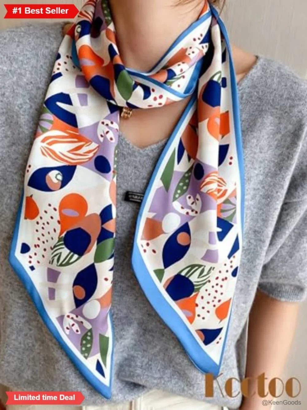 Silk Blend Long Satin Head Scarf Wrap 59